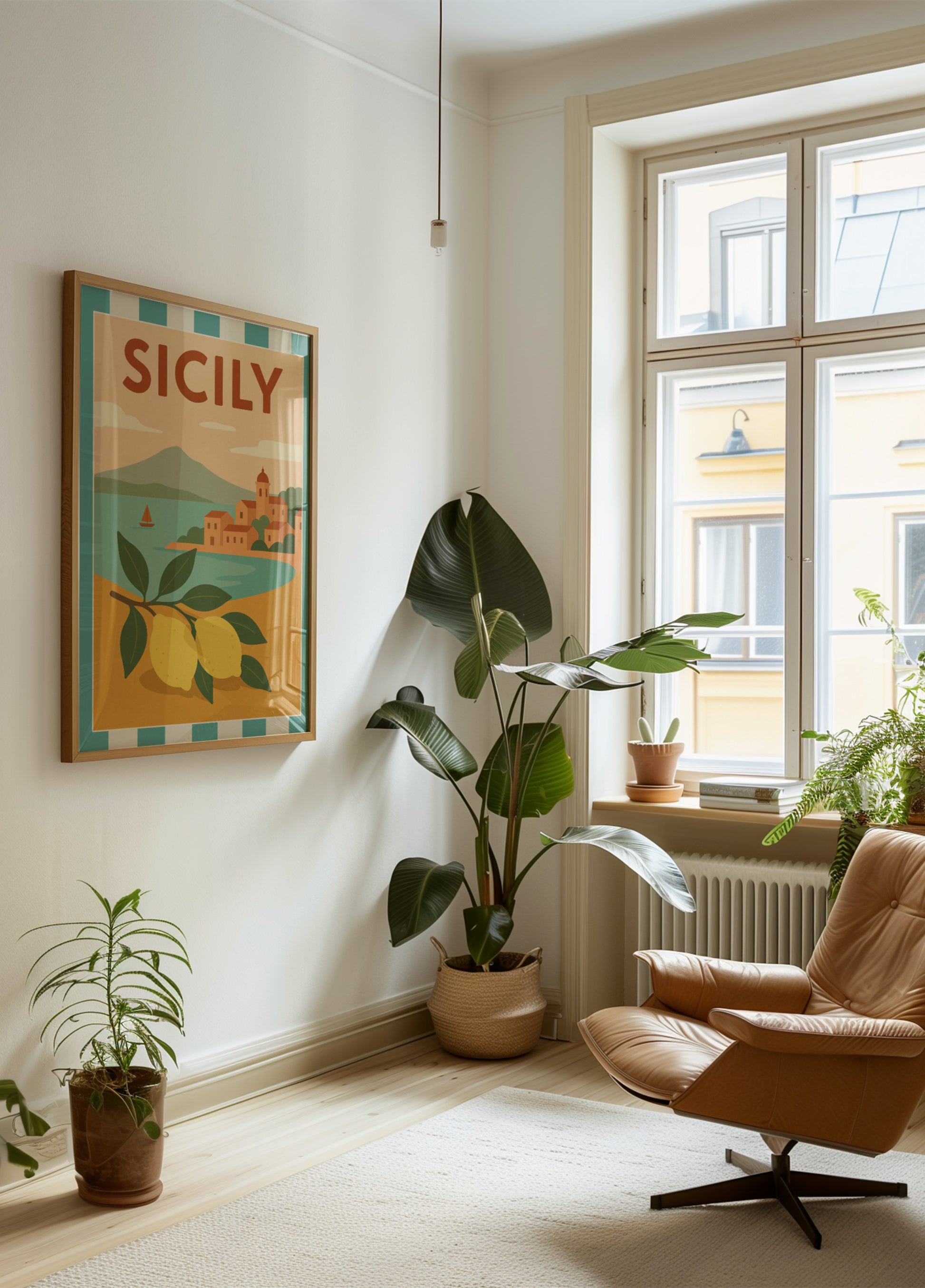 Sycylijska wioska przybrzeżna Cytryny