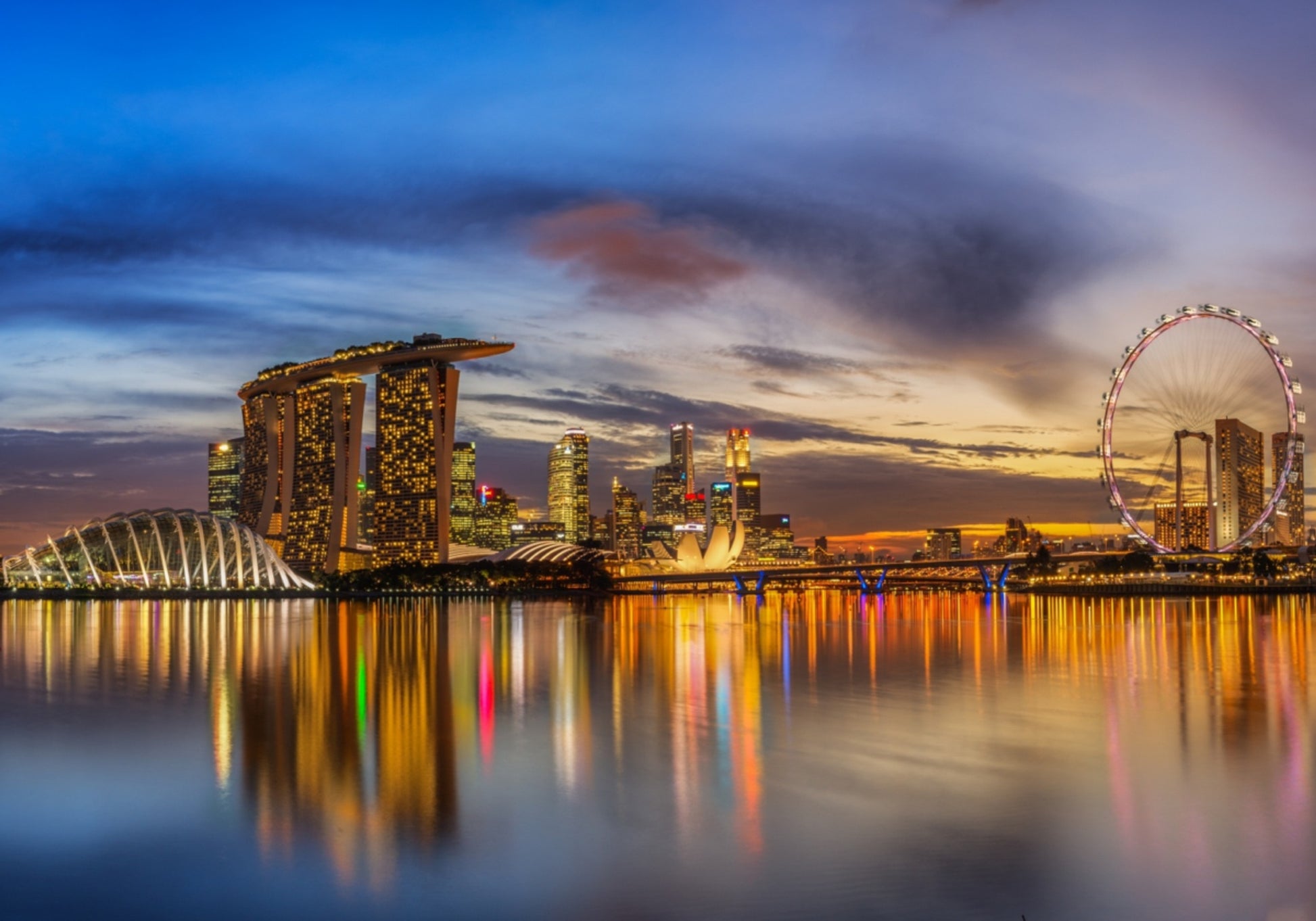 Blask zmierzchu Marina Bay