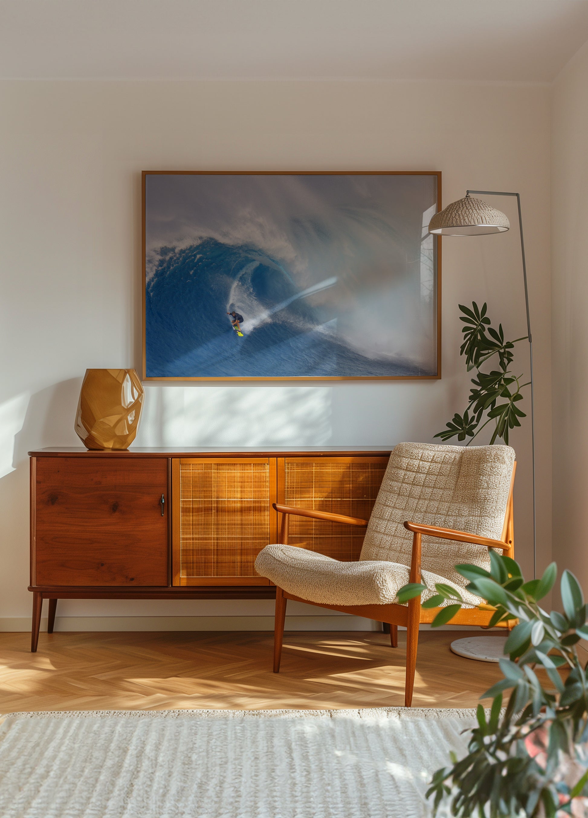 Surfer na dużej fali