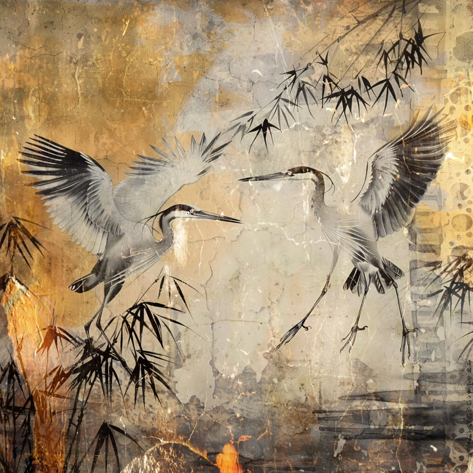 Ptak Ptaki Zwierzęta Vintage Art Ilustracja Wallart 25