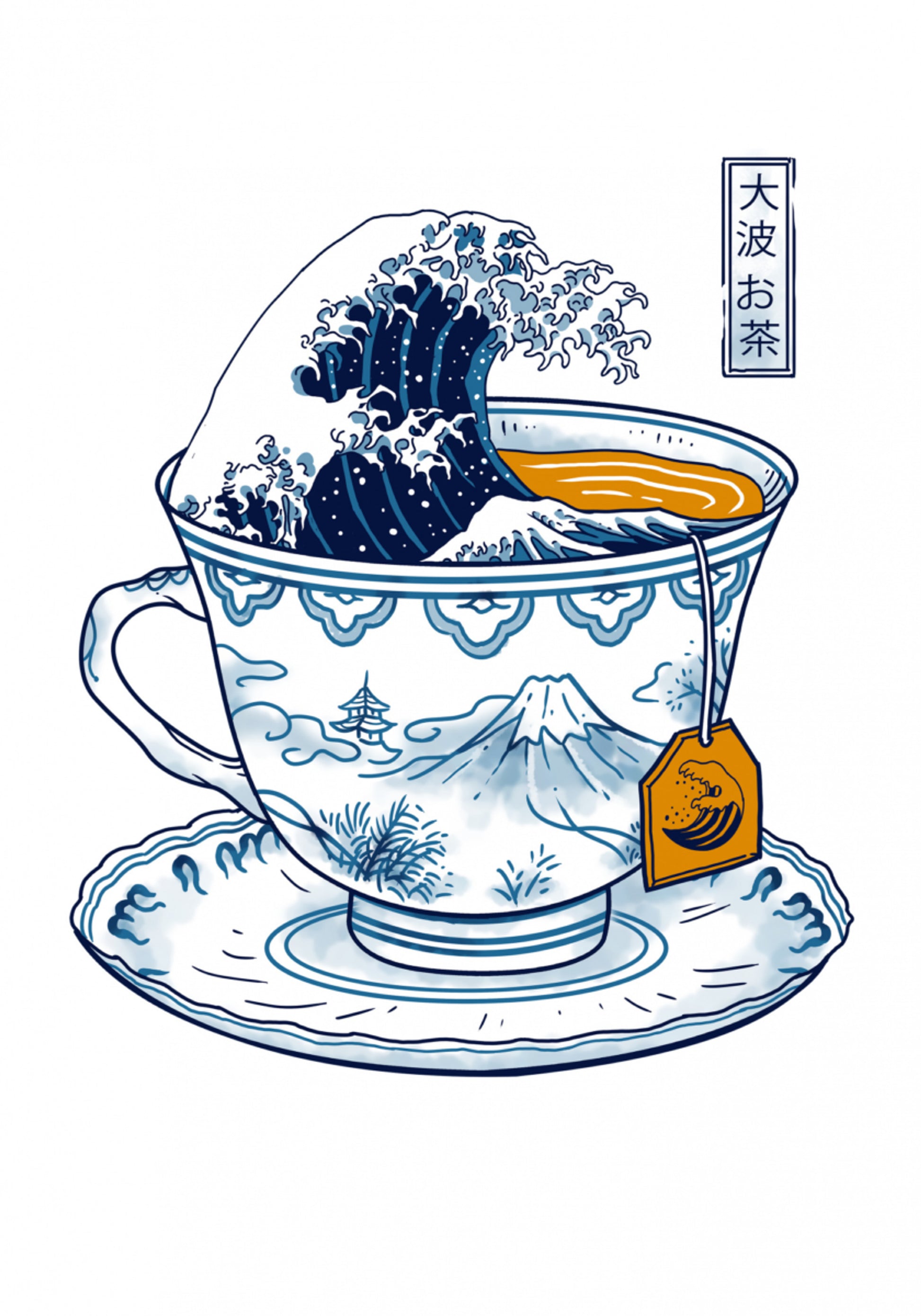 Wspaniała herbata Kanagawa