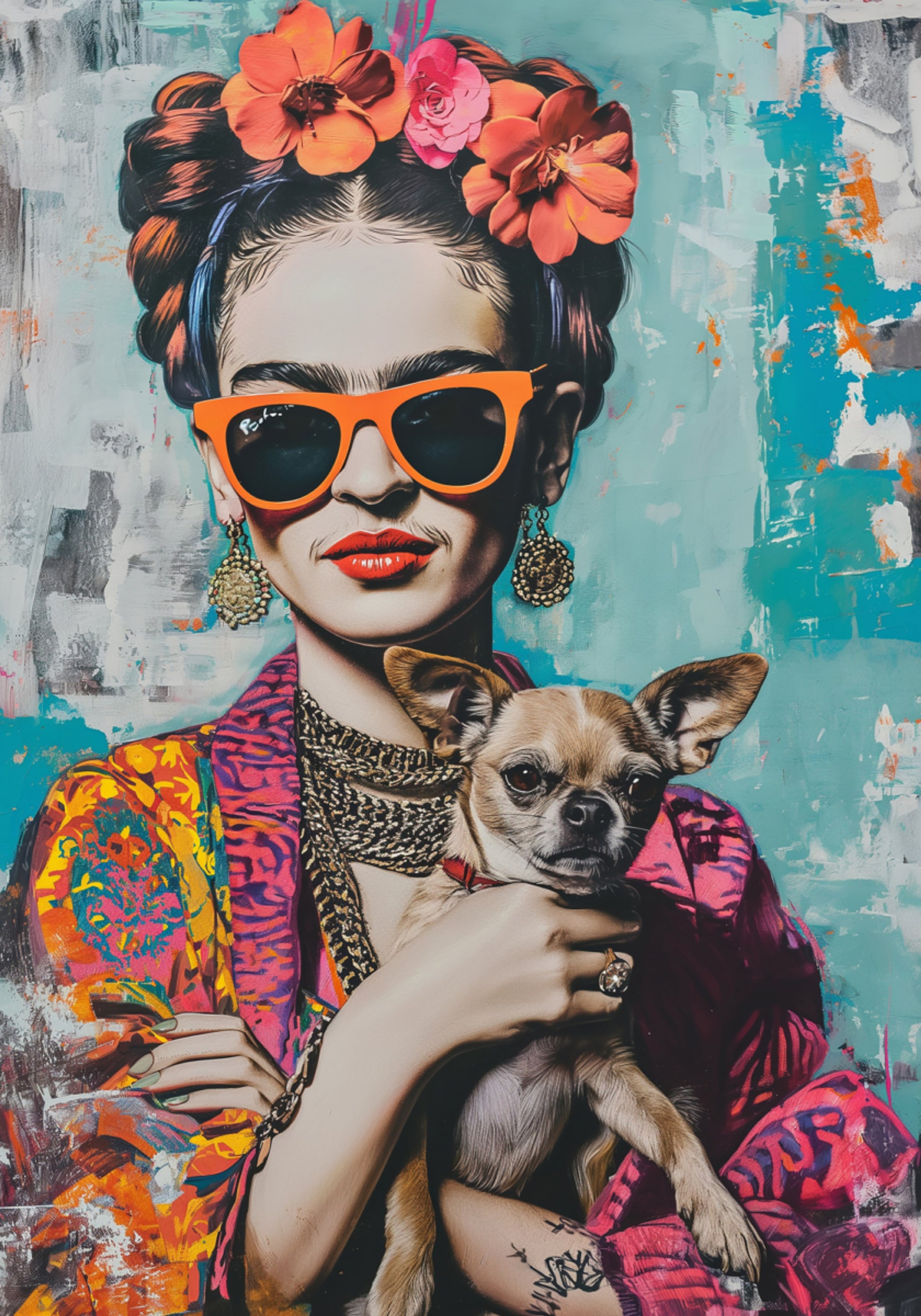 Kolorowy portret chihuahua