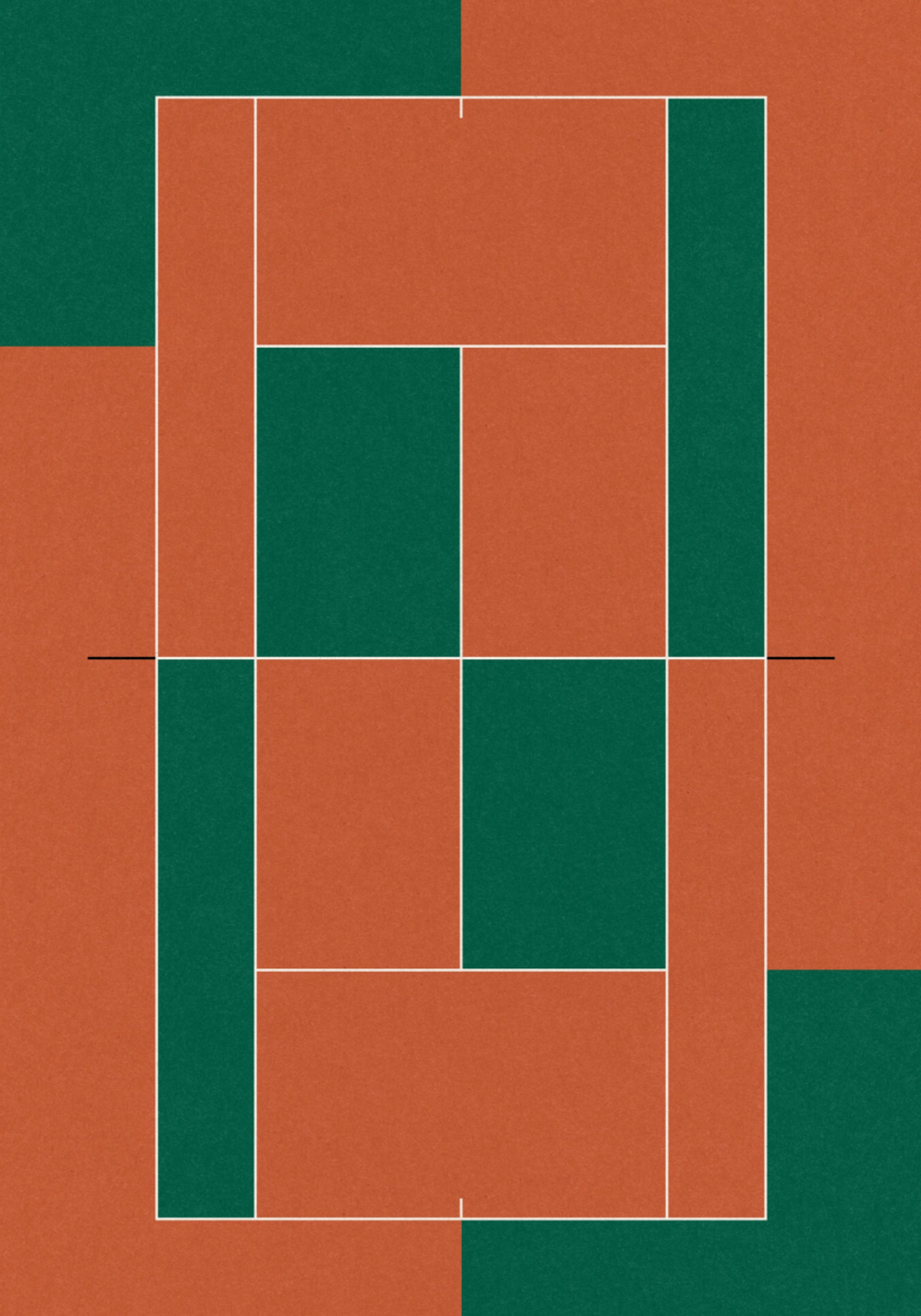 Geometryczny kort tenisowy