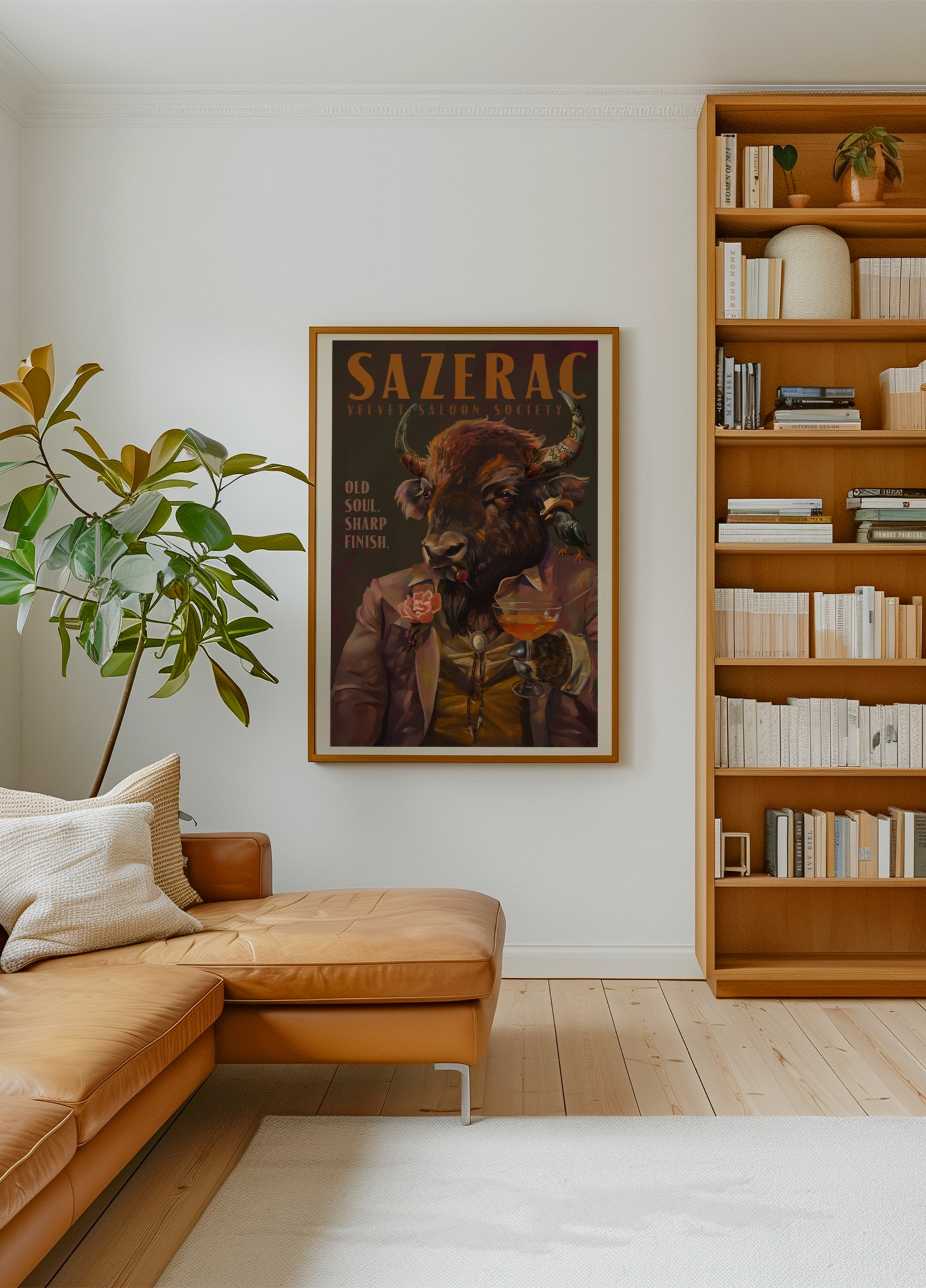 Buffalo pije koktajl Sazerac. Sztuka alkoholowa i barowa